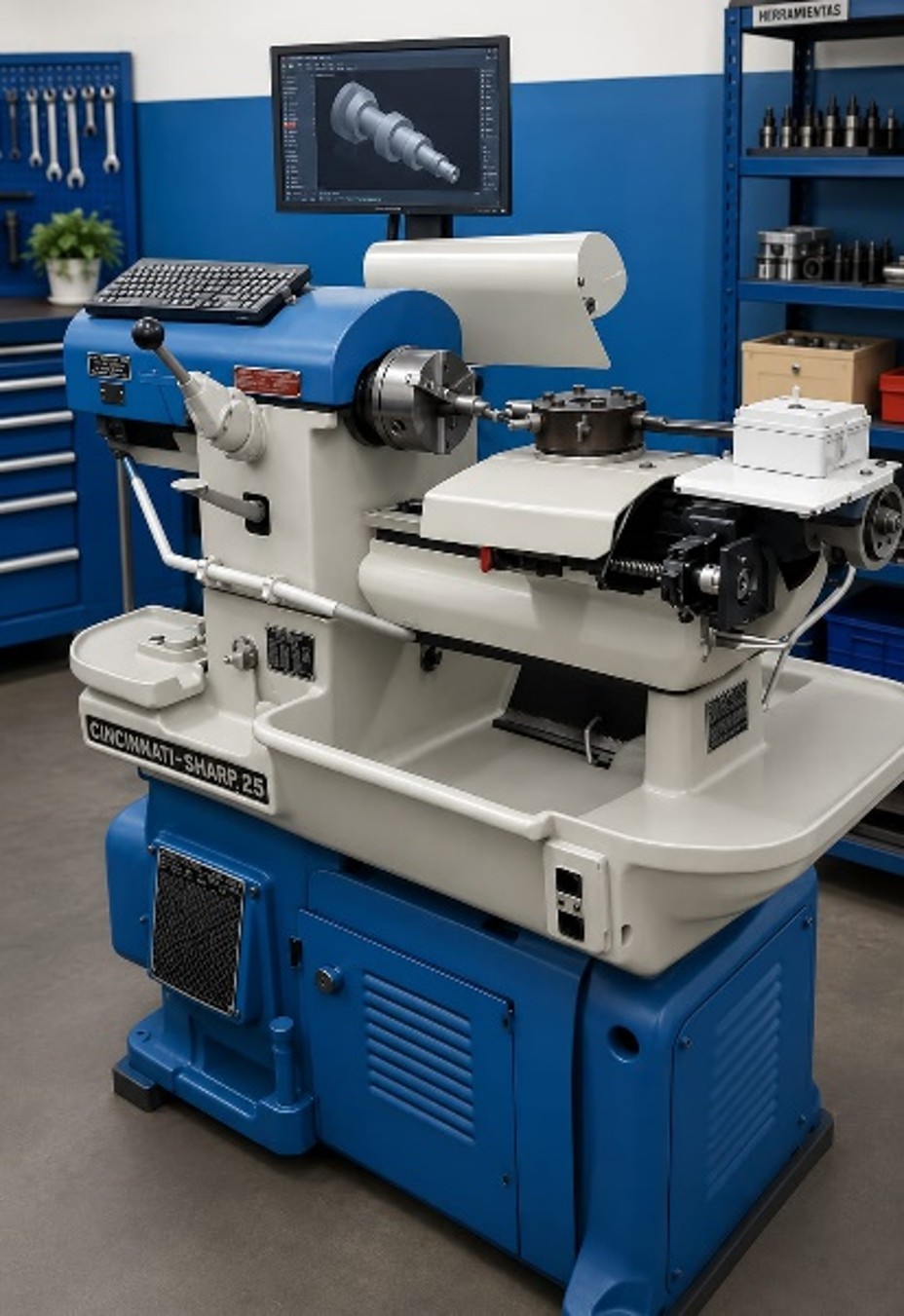 Torno revólver Brown and Sharpe con adaptación CNC